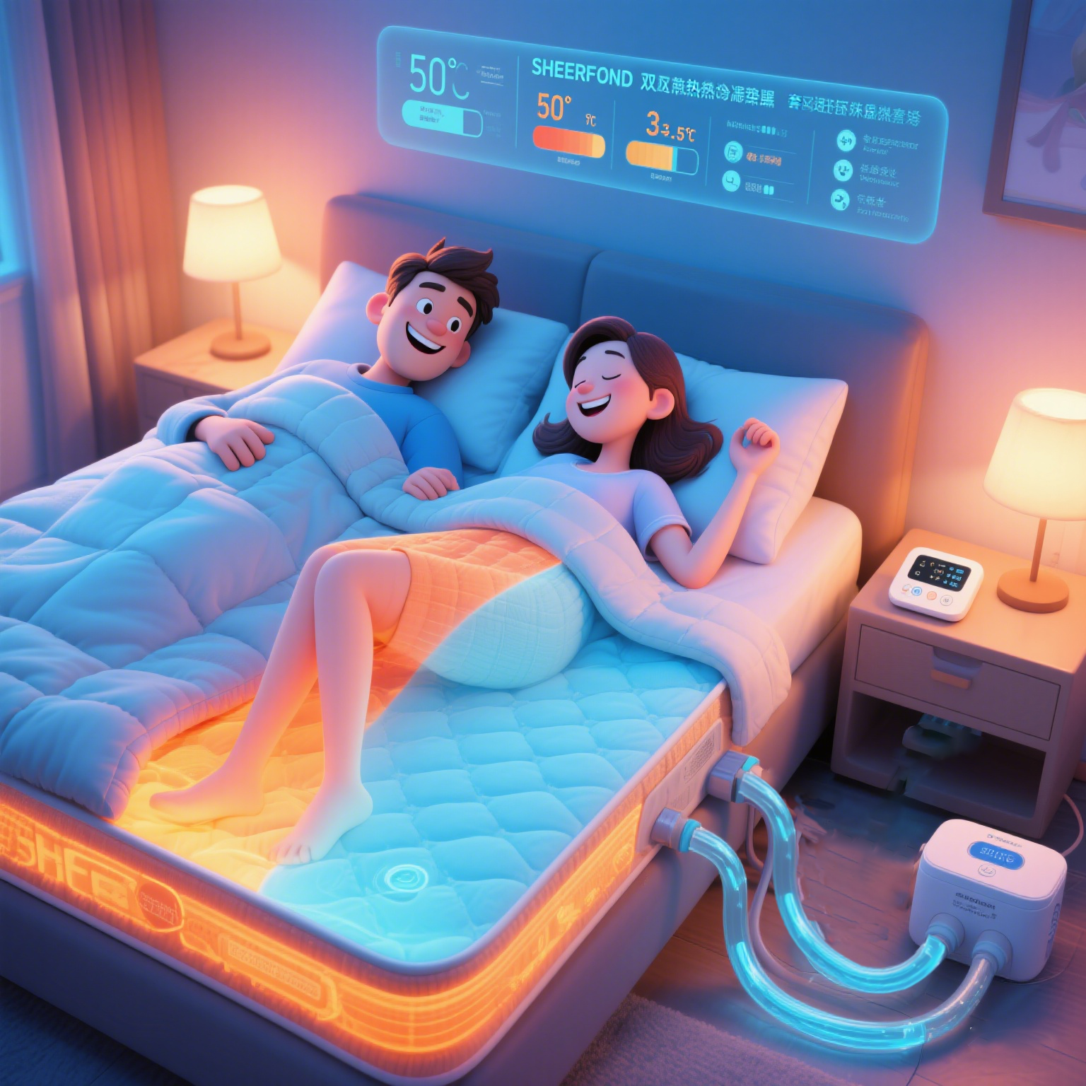 Dual-Zone Heating & Cooling Mattress Cover